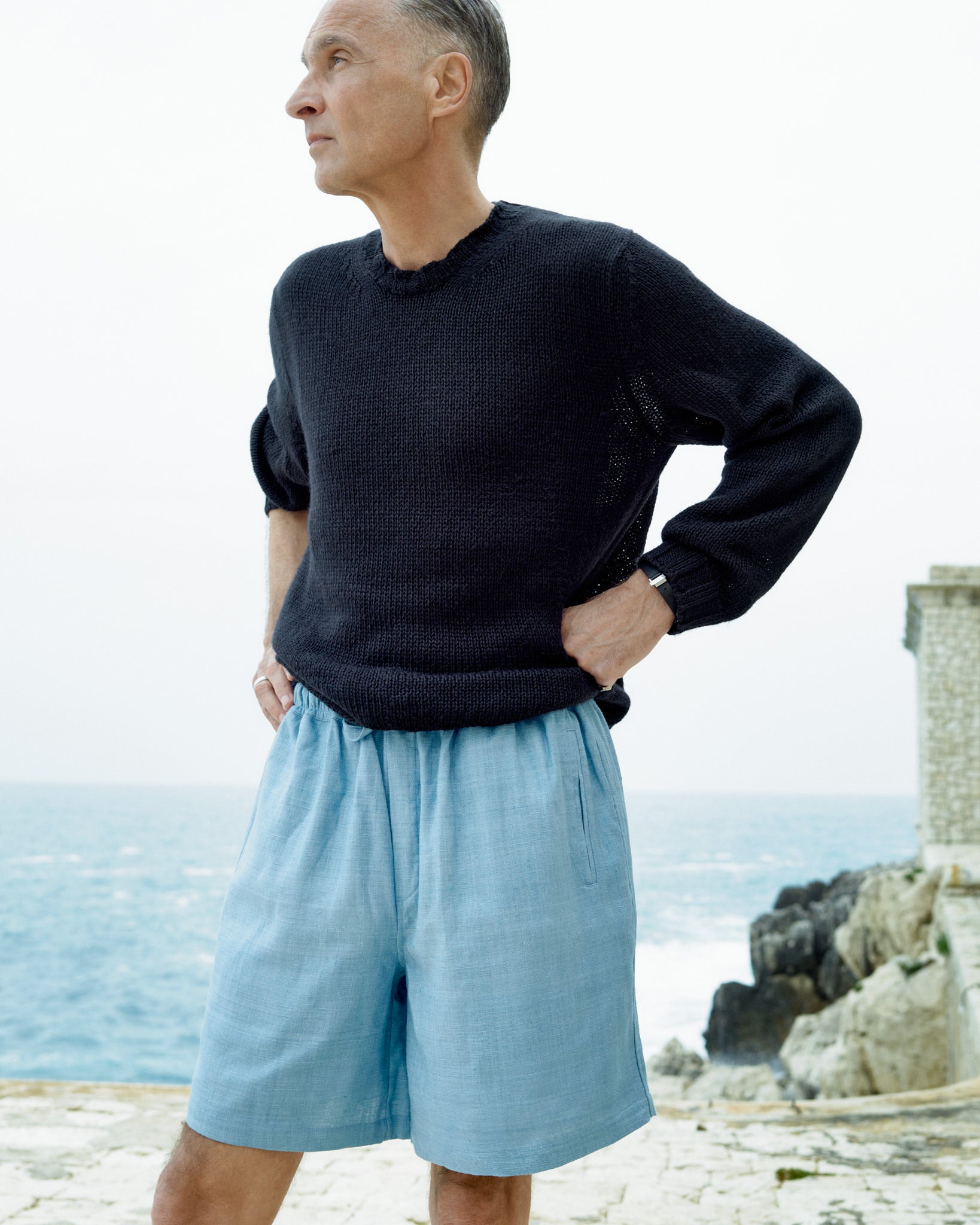 Camillo Silk Crewneck - Black