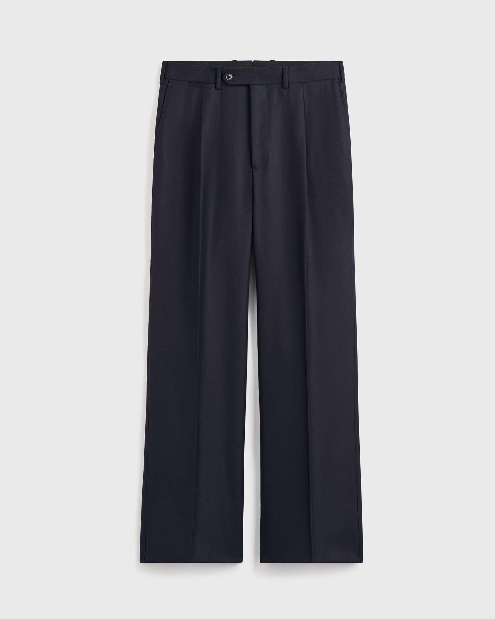 Amo Trouser in Wool Flannel - Navy