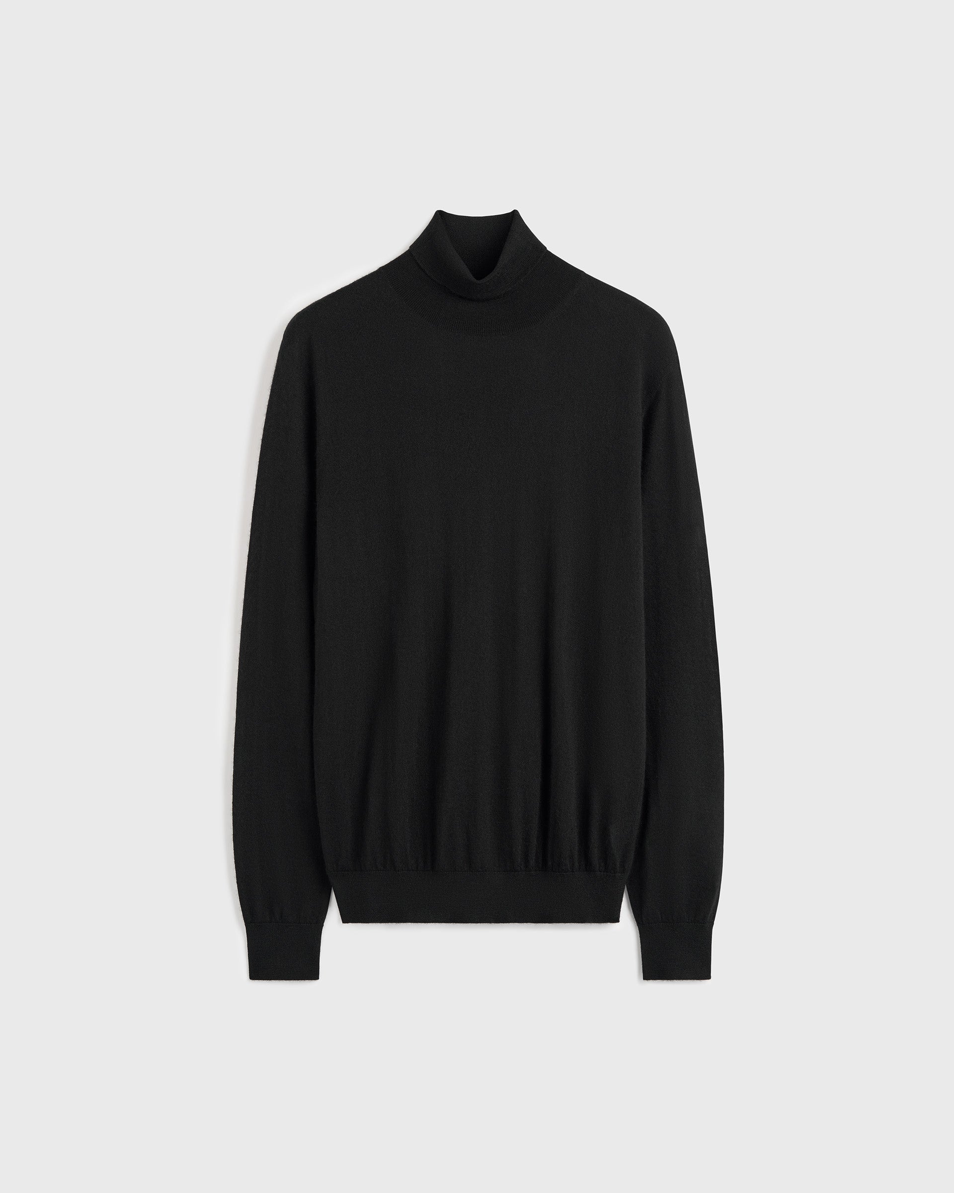 Cashmere and Silk Rollneck - Black