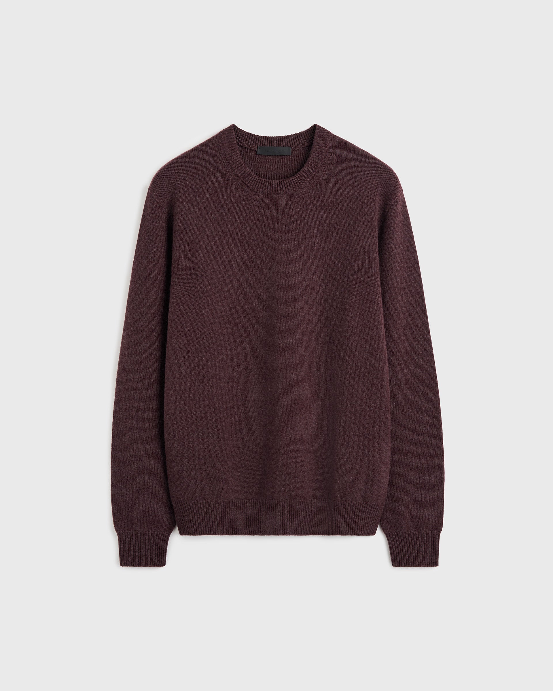 Two Ply Cashmere Crewneck - Bordeaux