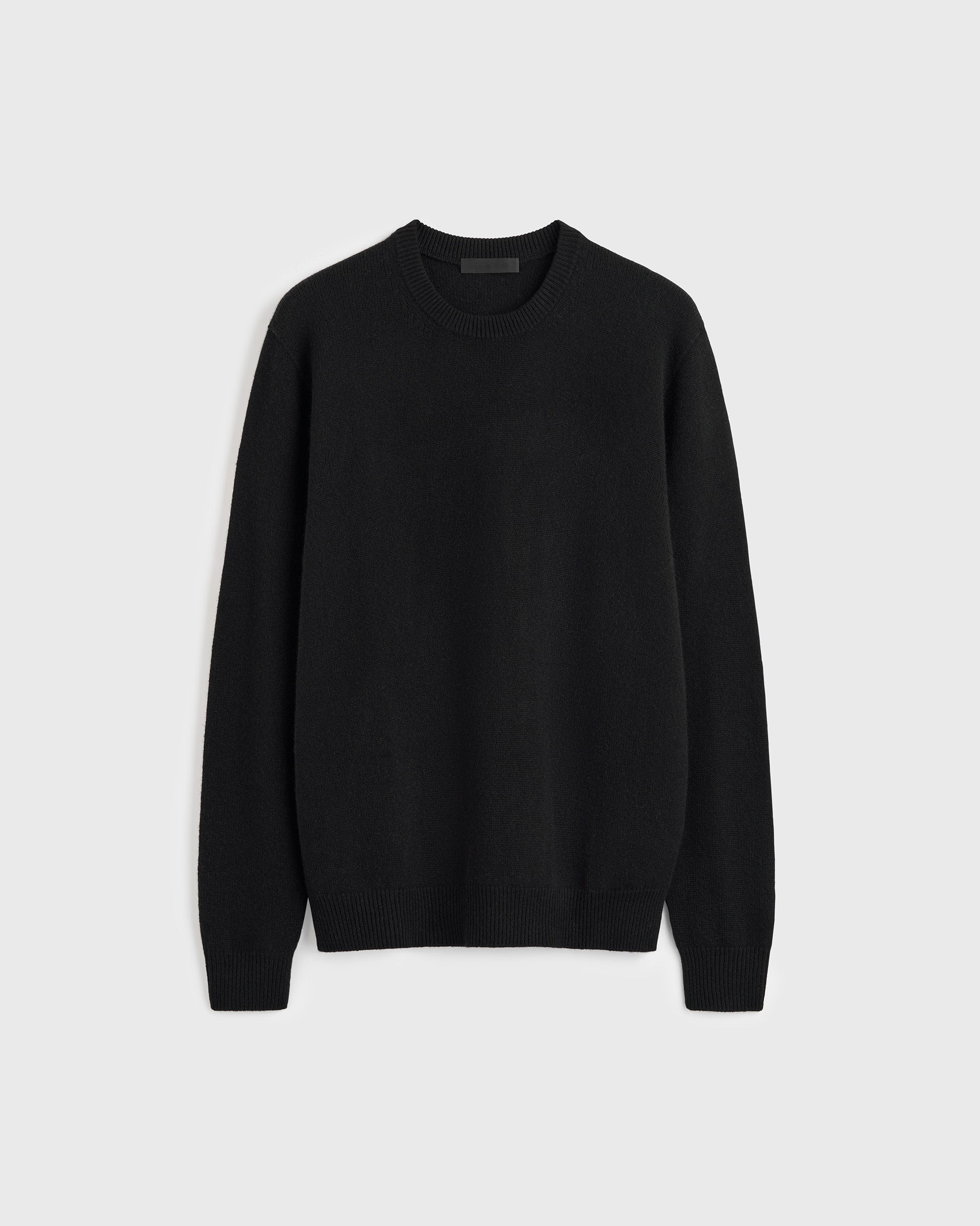 Two Ply Cashmere Crewneck - Black