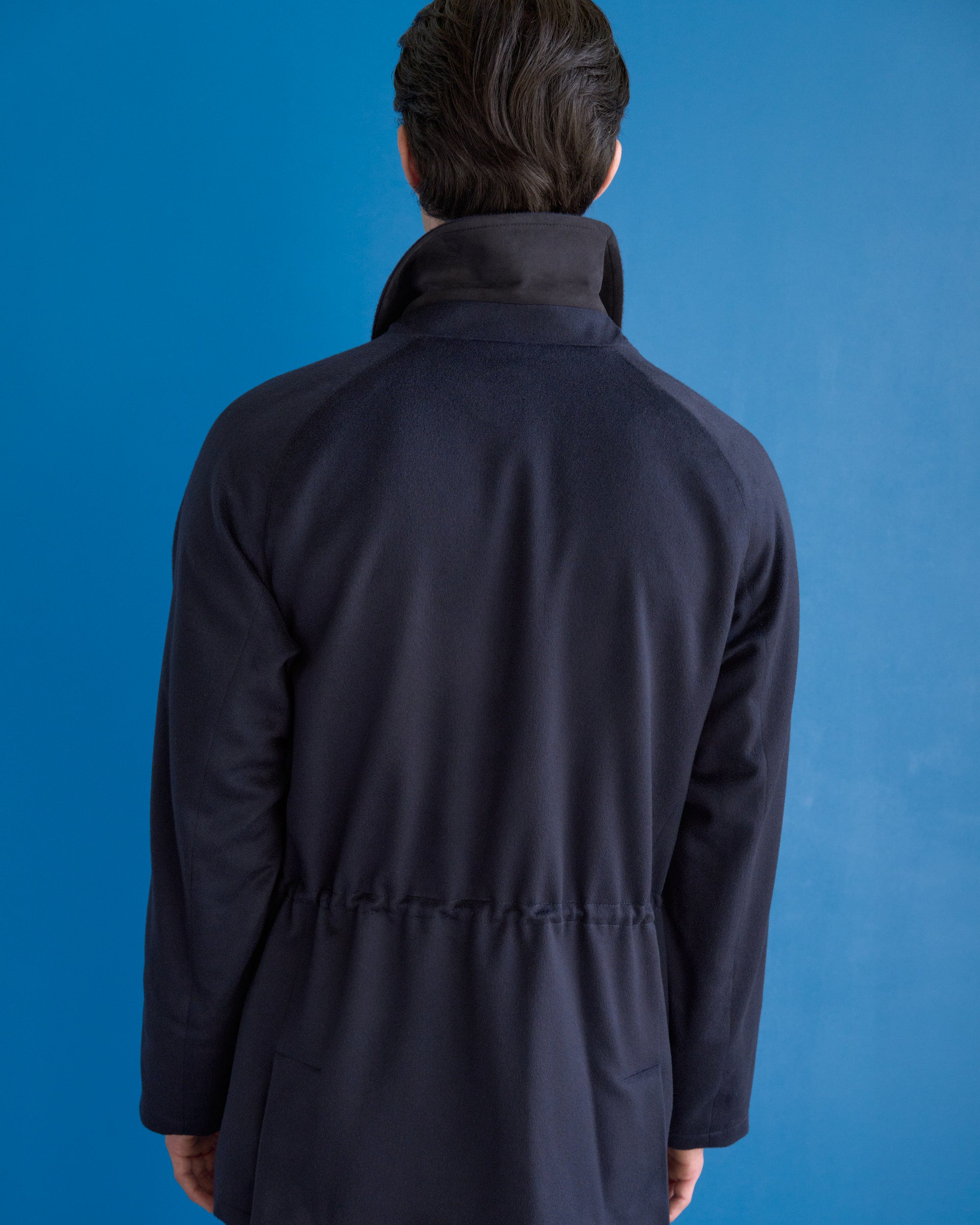 City Jacket in Wool - Navy