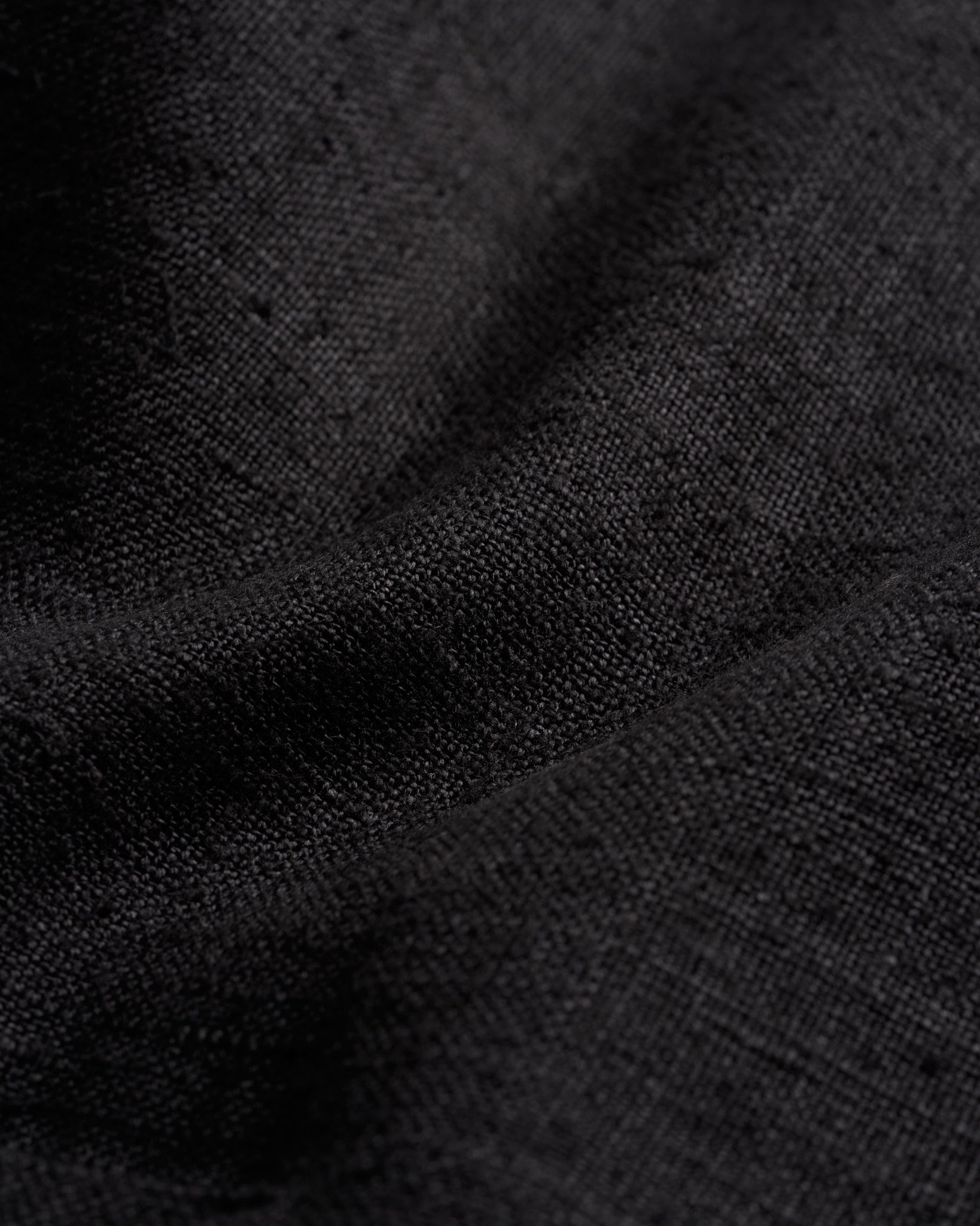 Nehru Jacket Raw Silk - Black