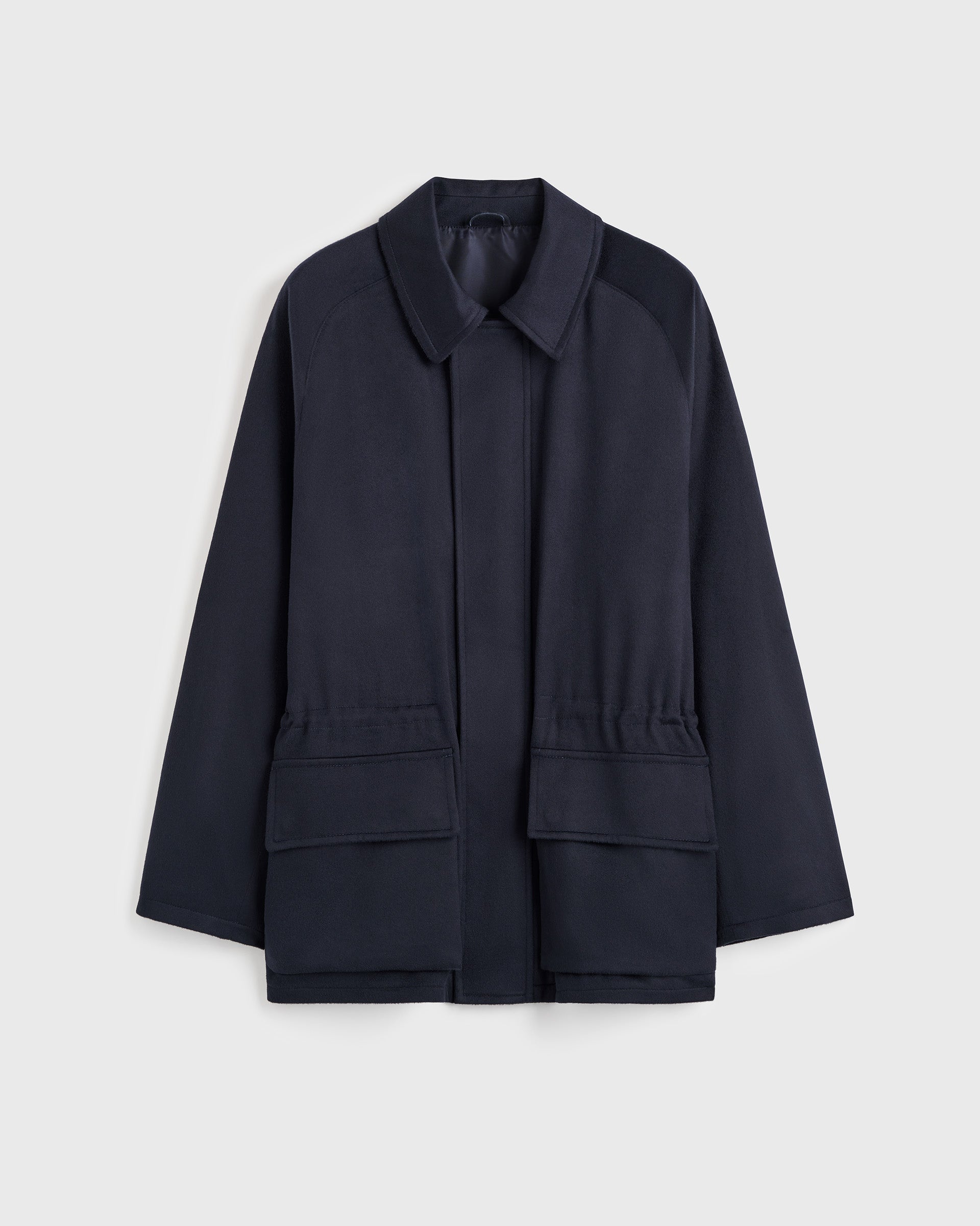 City Jacket in Wool - Navy