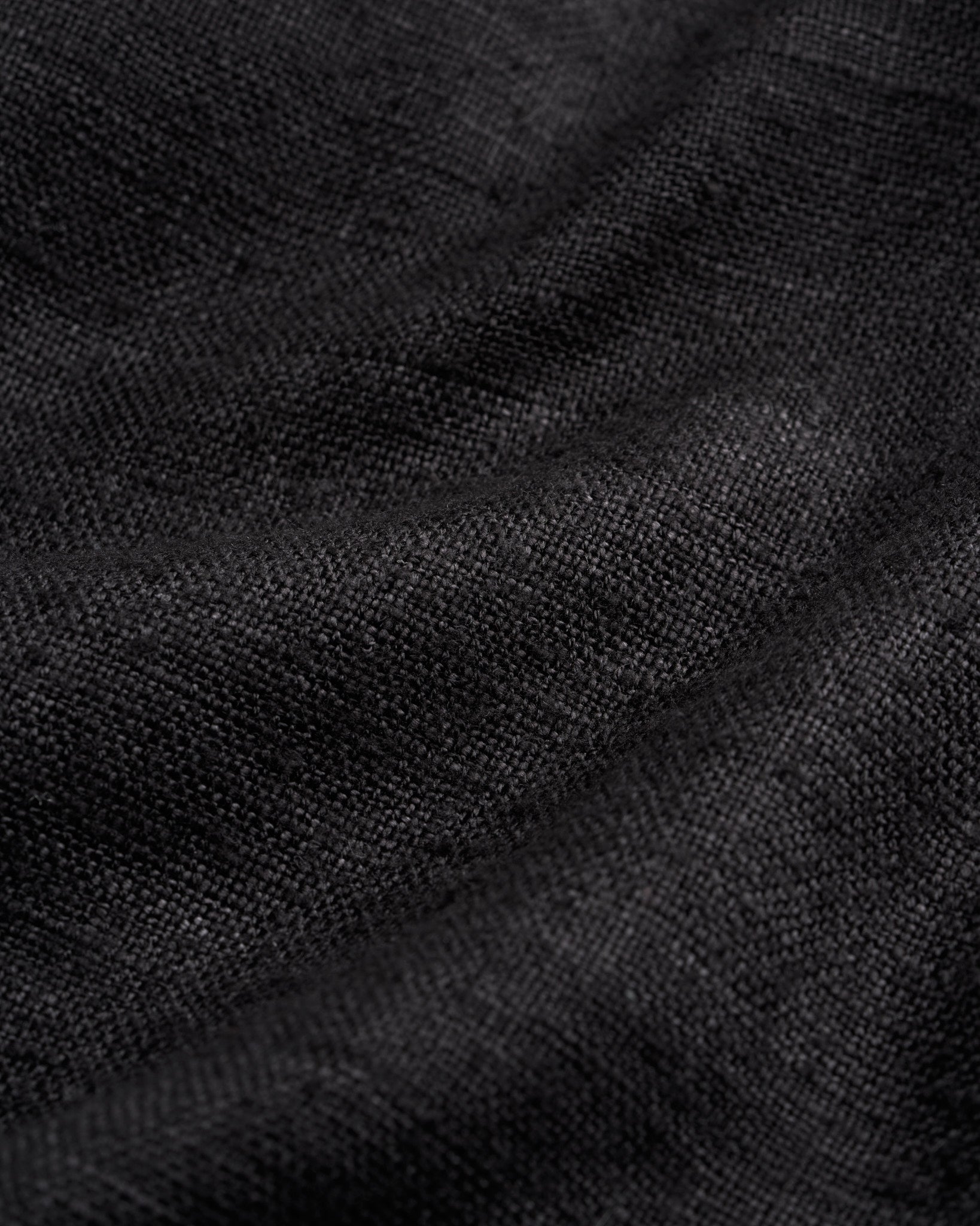 Regis Raw Silk Shirt Jacket - Black