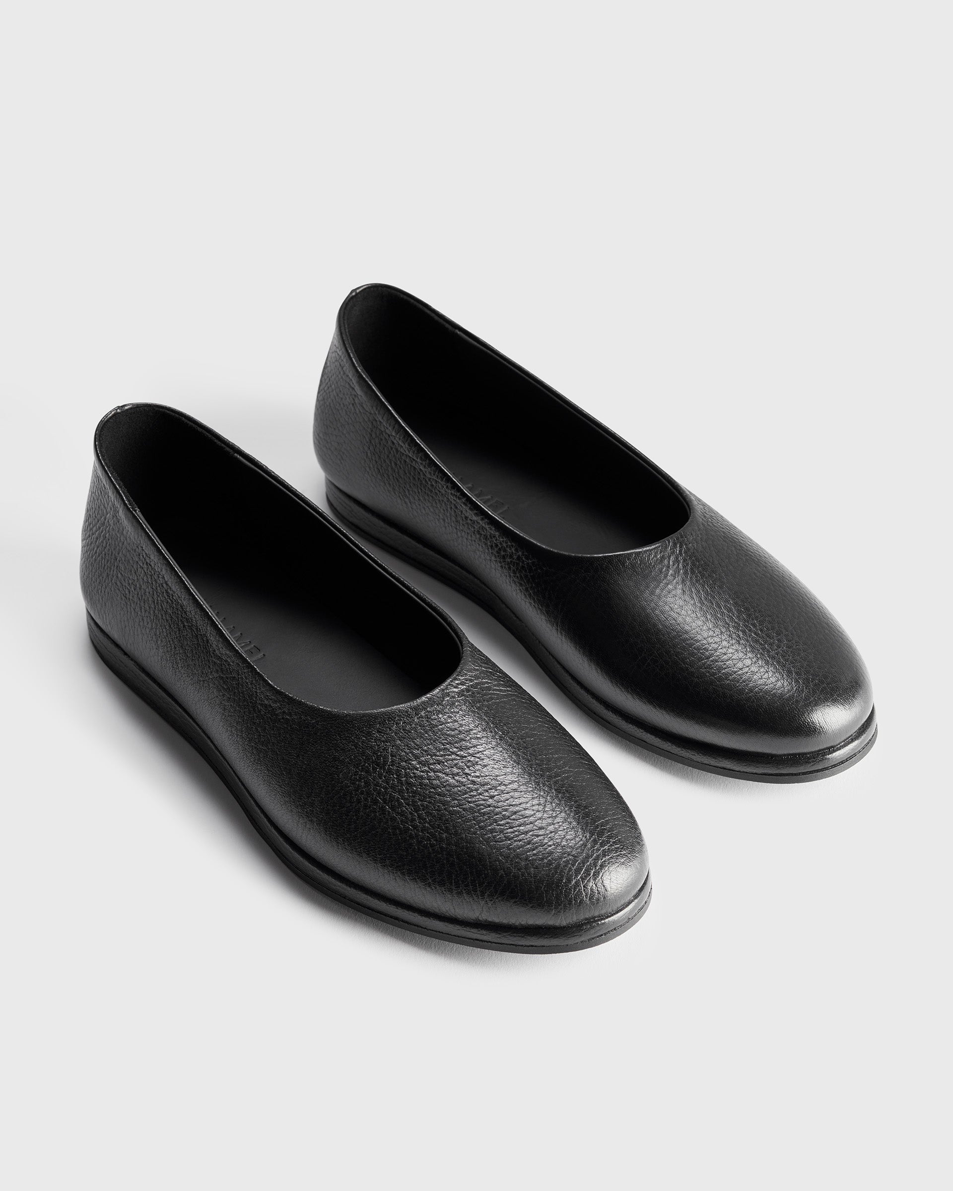 City Slipper - Black Deerskin